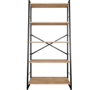 Стеллаж Металл-Завод GUTTA 117х73х28 см Л-образный с четырьмя полками, эвок, черный GSL11773284E2