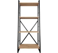 Стеллаж Металл-Завод GUTTA 117х50х28 см Л-образный с четырьмя полками, эвок, черный GSL11750284E2