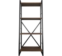 Стеллаж Металл-Завод GUTTA 117х50х28 см Л-образный с четырьмя полками, коричневый, черный GSL11750284B2