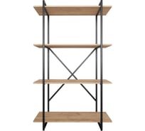 Стеллаж Металл-Завод GUTTA 151х92х34 см с четырьмя полками, эвок , черный GS15192344E2