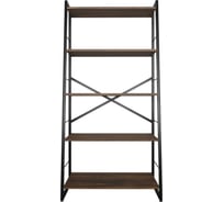 Стеллаж Металл-Завод GUTTA 151х73х32 см Л-образный с пятью полками, коричневый, черный GSL15173325B2