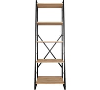 Стеллаж Металл-Завод GUTTA 151х50х32 см Л-образный с пятью полками, эвок, черный (art. ) GSL15150325E2