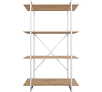 Стеллаж Металл-Завод GUTTA 151х92х34 см с четырьмя полками, эвок, белый GS15192344E3