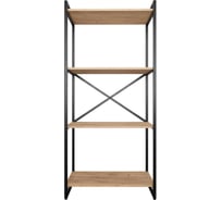 Стеллаж Металл-Завод GUTTA 151х69х34 см с четырьмя полками, эвок, черный GS15169344E2