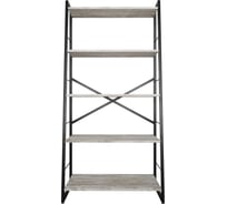 Стеллаж Металл-Завод GUTTA 151х73х32 см Л-образный с пятью полками, патина, черный (art. ) GSL15173325P2