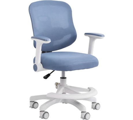 Кресло с подставкой для ног BRABIX MG-215, сетка/ткань TW, голубое, 533312