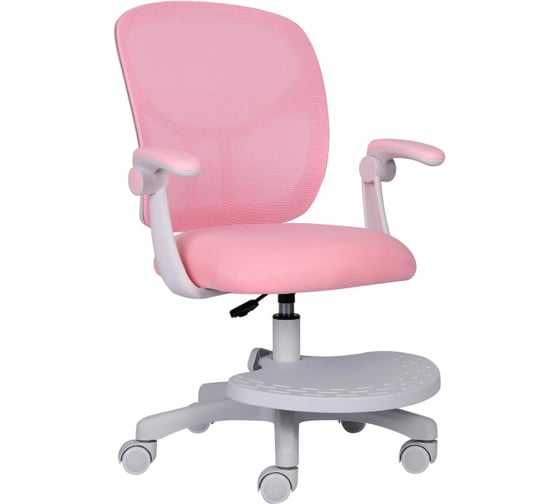 Кресло с подставкой для ног BRABIX MG-215, сетка/ткань TW, розовое, 533311