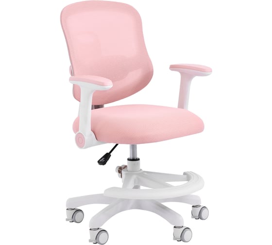 Кресло с подставкой для ног BRABIX MG-215, сетка/ткань TW, розовое, 533311