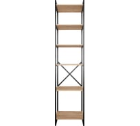 Стеллаж Металл-Завод GUTTA 196х46х34 см, с шестью полками, эвок, чёрный GS19646346E2