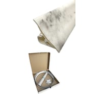 Плинтус для столешницы гибкий Аврора 23 + (кт заглушек/уголков) 3м (мрамор белый) 06027029