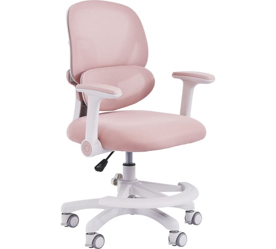 Кресло с подставкой для ног BRABIX MG-220, сетка/ткань TW, розовое, 533314