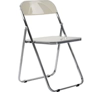 Стул офисный складной BRABIX глянцевый белый Style CF-015, хромированный каркас, пластик, 533249