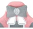 Кресло компьютерное BRABIX Forcer GM-127, 2 подушки, ткань, розовое/серое, LT28/velvetLUX36, 533215 16