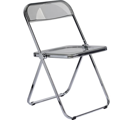 Стул офисный складной прозрачный тонированный BRABIX Glam CF-020, хромированный каркас, пластик, 533247
