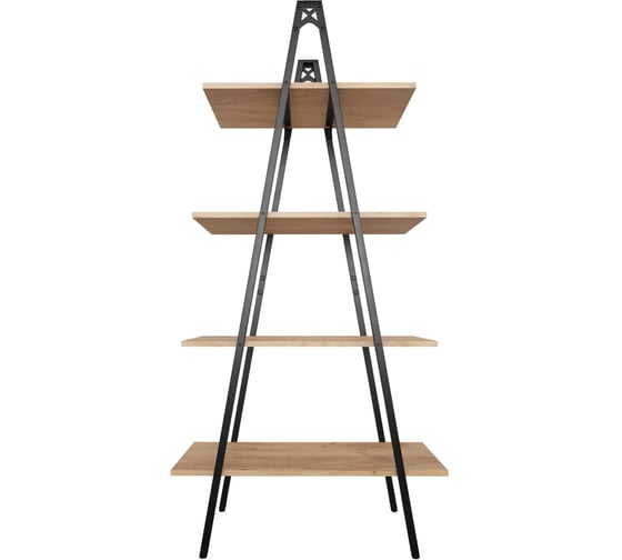 Стеллаж Металл-Завод GUTTA 155х78х38 см, А-образный с четырьмя полками, эвок, черный GSA15578384E2