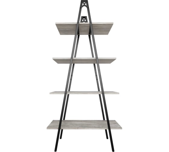 Стеллаж Металл-Завод GUTTA 155х78х38 см, А-образный с четырьмя полками, патина, черный GSA15578384P2