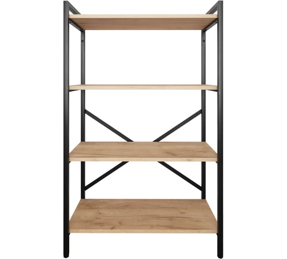 Стеллаж Металл-Завод GUTTA 111х69х34 см четыре полки, эвок, чёрный GS11169344E2