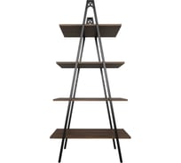 Стеллаж Металл-Завод GUTTA 155х78х38 см, А-образный с четырьмя полками, коричневый, черный GSA15578384B2