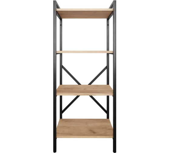 Стеллаж Металл-Завод GUTTA 111х46х34 см четыре полки, эвок, чёрный GS11146344E2