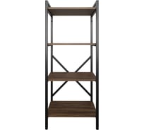 Стеллаж Металл-Завод GUTTA 111х46х34 см с четырьмя полками, коричневый, черный GS11146344B2