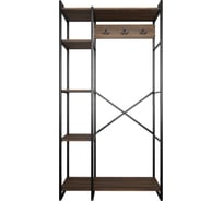 Гардероб Металл-Завод GUTTA180х92х34 коричневый,чёрный GW18092345B2