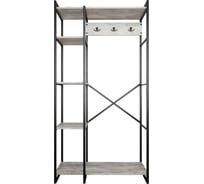 Гардероб Металл-Завод GUTTA180х92х34 патина,чёрный GW18092345P2