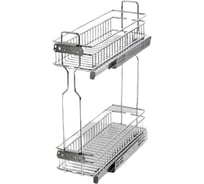 Бутылочница для кухни Аврора 200 правая, на скрытых направляющих с доводчиком / двухуровневая корзина 0610613