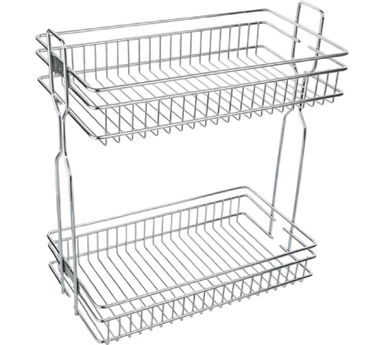 Бутылочница для кухни Аврора 300 правая, на скрытых направляющих с доводчиком / двухуровневая корзина 0610615