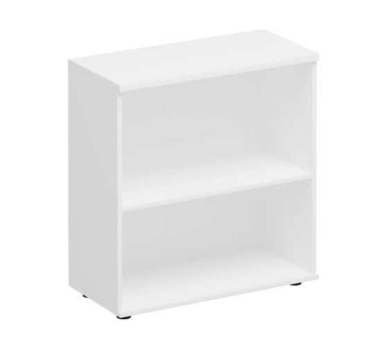 Стеллаж низкий широкий Юнитекс Комфорт 80х38х84, белый премиум К.423_БП