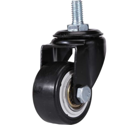 Колесо поворотное Brante 40 мм. на штыре черный с двухрядным шариковым подшипником комплект 2 колеса 659131