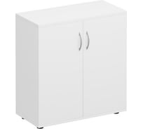 Шкаф для документовЮнитекс Комфорт низкий закрытый 80_38_84, белый премиум К.309_БП