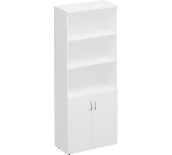 Шкаф для документовЮнитекс Комфорт полузакрытый 80_38_200, белый премиум К.371_БП