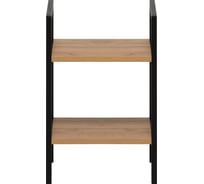Стеллаж Leset Стилвуд 12 узкий, 2 полки, Черный/Дуб крафт золотой 3001-1244