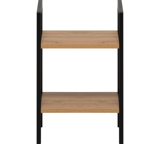 Стеллаж Leset Стилвуд 12 узкий, 2 полки, Черный/Дуб крафт золотой 3001-1244