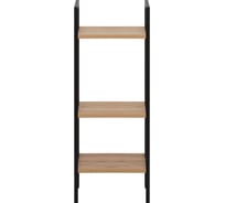 Стеллаж Leset Стилвуд 13 узкий, 3 полки, Черный/Дуб крафт золотой 3001-1248