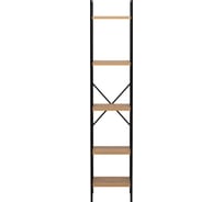 Стеллаж Leset Стилвуд 15 узкий, 5 полок, Черный/Дуб крафт золотой 3001-1256