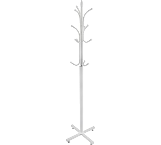 Вешалка напольная металлическая LAKO Белая 180 см 12 крючков LKD-VESH-2087-W