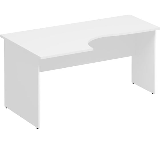Стол эргономичный Юнитекс Комфорт левый, 160_90_75, белый премиум К.133_БП