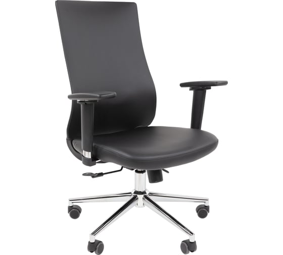 Офисное кресло Chairman 500LUX экокожа черный БП 00-07210650