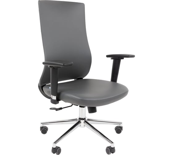 Офисное кресло Chairman 500LUX экокожа cерый БП 00-07210652