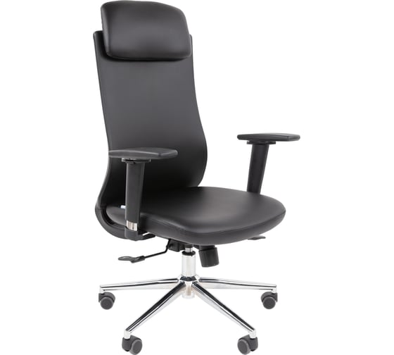 Офисное кресло Chairman 500LUX экокожа черный 00-07184480