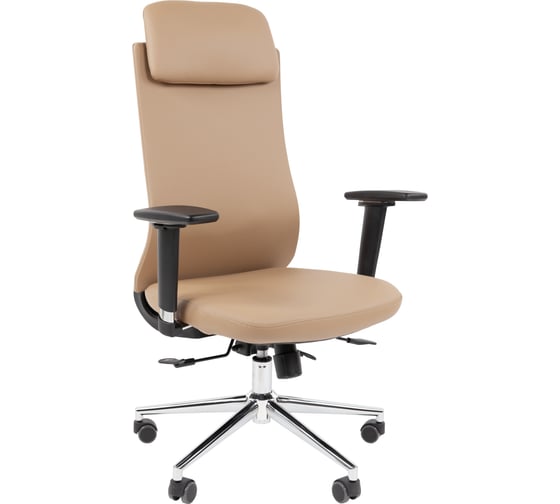 Офисное кресло Chairman 500LUX экокожа бежевый 00-07184521