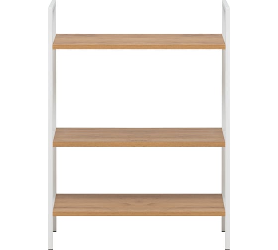 Стеллаж Leset Стилвуд 23 широкий, 3 полки, Белый/Дуб крафт золотой 3001-1266