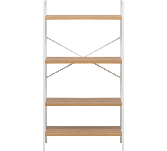 Стеллаж Leset Стилвуд 24 широкий, 4 полки, Белый/Дуб крафт золотой 3001-1270