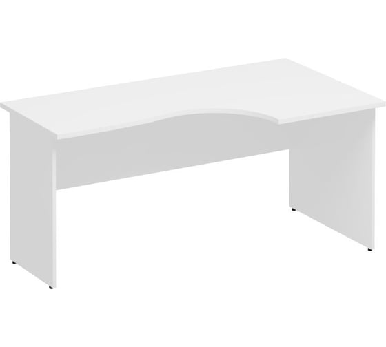 Стол эргономичный Юнитекс Комфорт правый, 160х90х75, белый премиум К.123_БП
