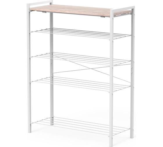 Этажерка Nika ЭКТ5-80Л дуб сонома/матовый белый