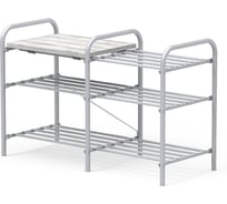 Этажерка Люкс Nika ЭТЛ4-Л дуб шавиниган/матовый серый ЭТЛ4-Л/ДШВ