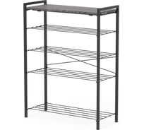 Этажерка Nika ЭКТ5-80Л ясень черный/матовый черный