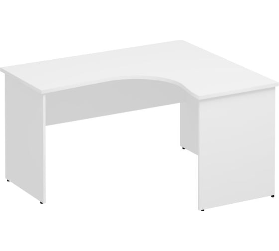 Стол эргономичный Юнитекс Комфорт правый, 140х120х75, белый премиум К.124 БП