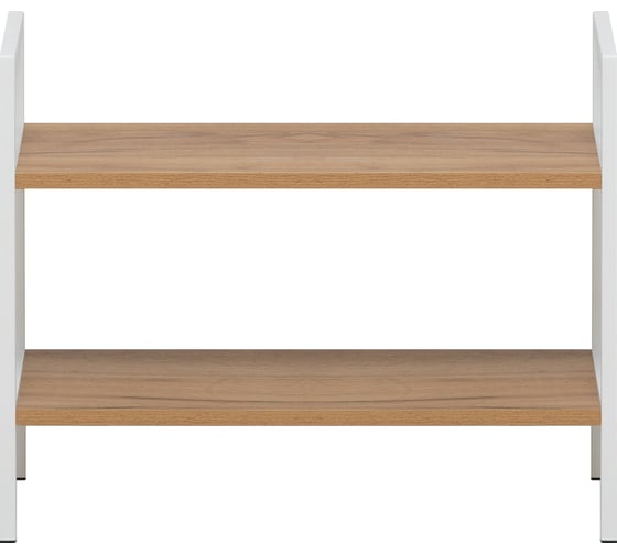 Стеллаж Leset Стилвуд 22 широкий, 2 полки, Белый/Дуб крафт золотой 3001-1262